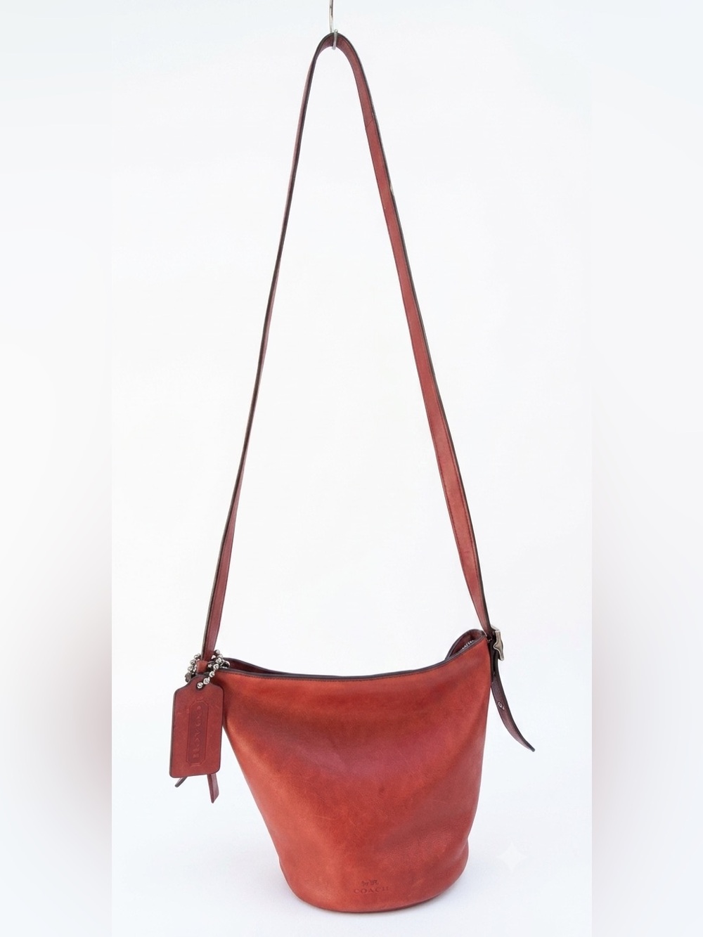 Vintage Coach Legacy Soho Bucket Bag Red Leather Duffle Sac Purse 9186
